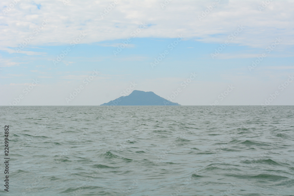 Summer landscape with sea and mountain range with sky, Beautiful tropical Thailand island. Summer landscape with sea and mountain range with sky, Beautiful tropical Thailand island.