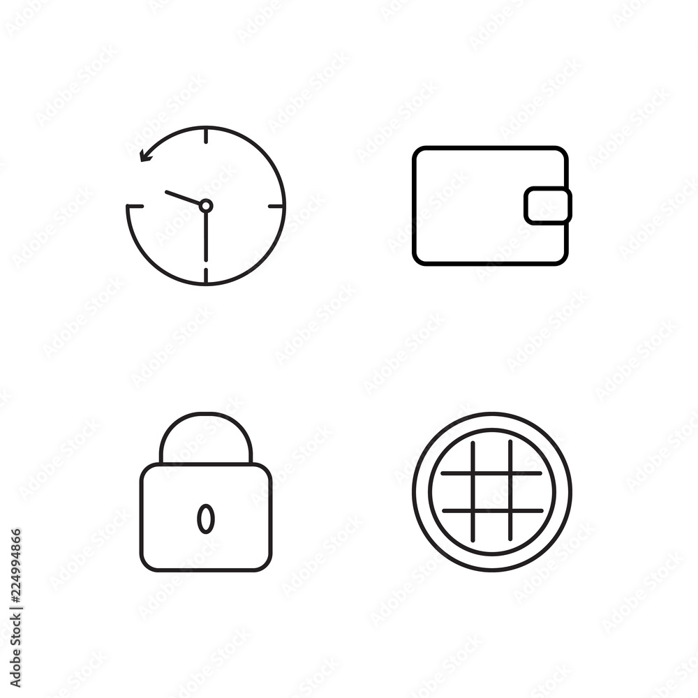 business simple outlined icons set business simple outlined icons set