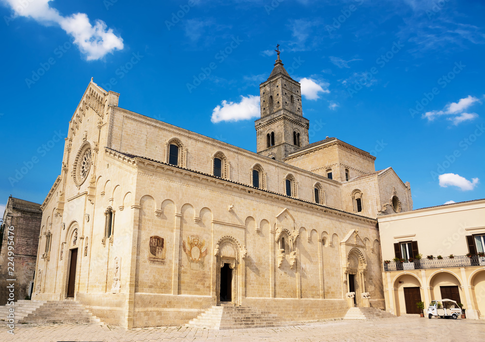 church of Madonna della Bruna and Sant'Eustachio, Matera Cathedral and Ape Car for tourists transport