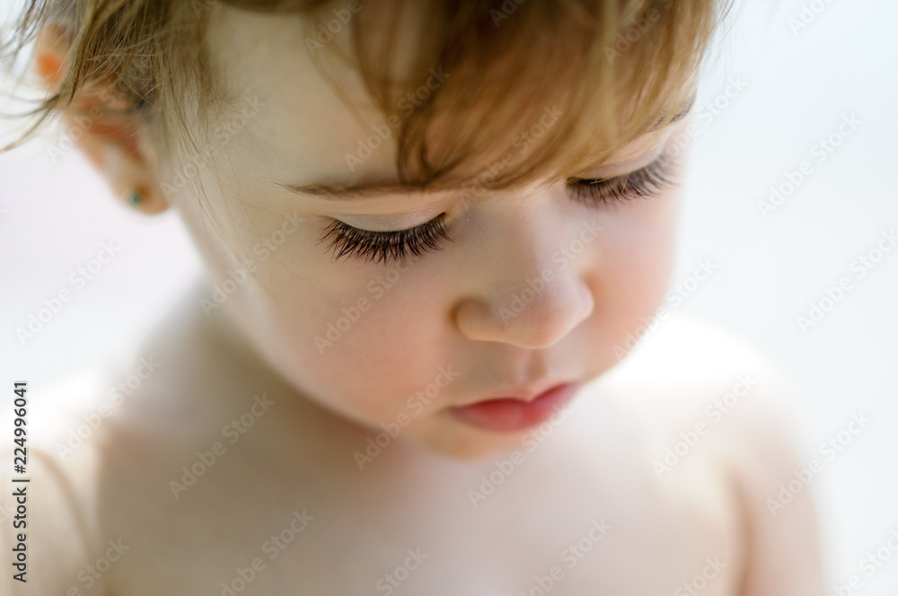 Close-up potrait of adorable little girl Close-up potrait of adorable little girl