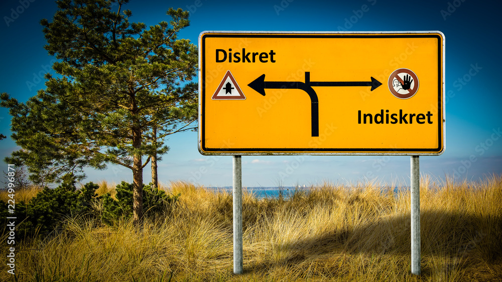 Schild 362 - Diskret