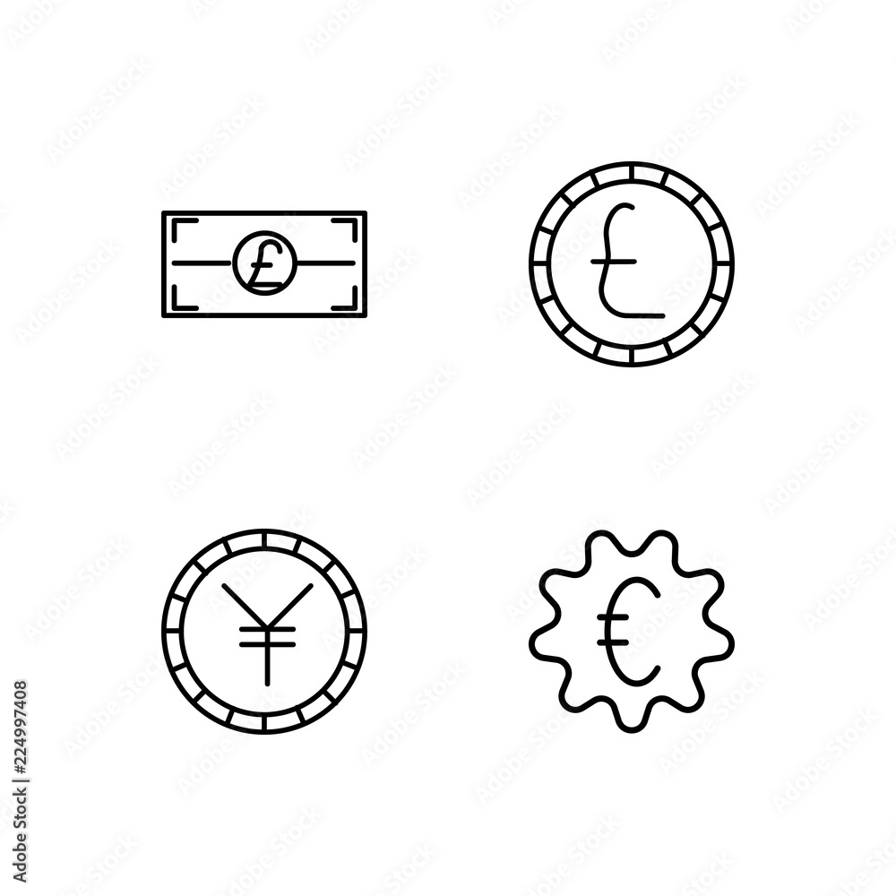 business simple outlined icons set business simple outlined icons set