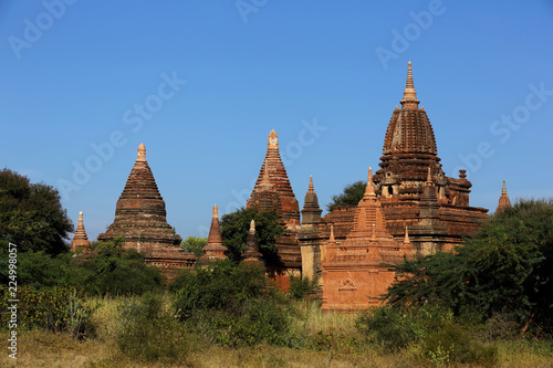 Old ancient bagan temple in Myanmar. The landmark tourism culture in Asian.