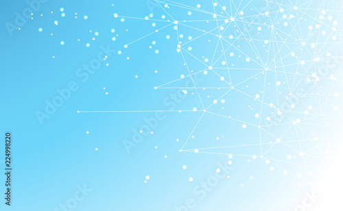 Modern abstract network science connection technology internet and graphic design. on hi tech future blue background network. for template,web design wallpaper,poster,presentation.Vector illustration