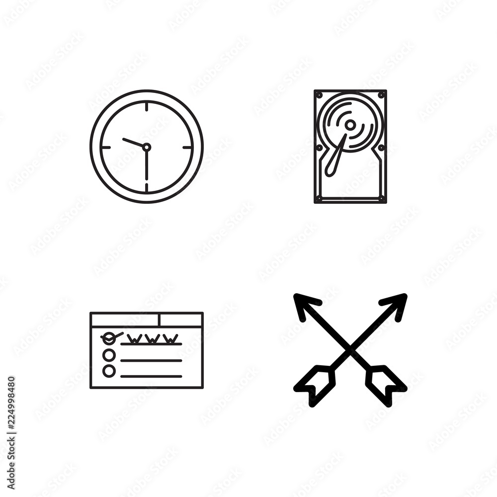 business simple outlined icons set business simple outlined icons set