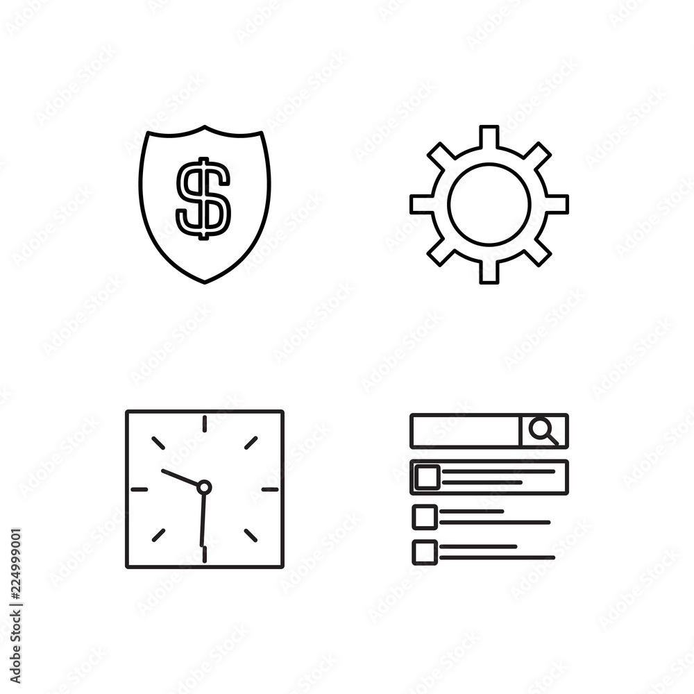 business simple outlined icons set business simple outlined icons set