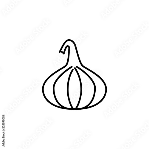 Black & white vector illustration of fig fruit. Line icon of fresh anjeer. Vegan & vegetarian food. Isolated object on white background.