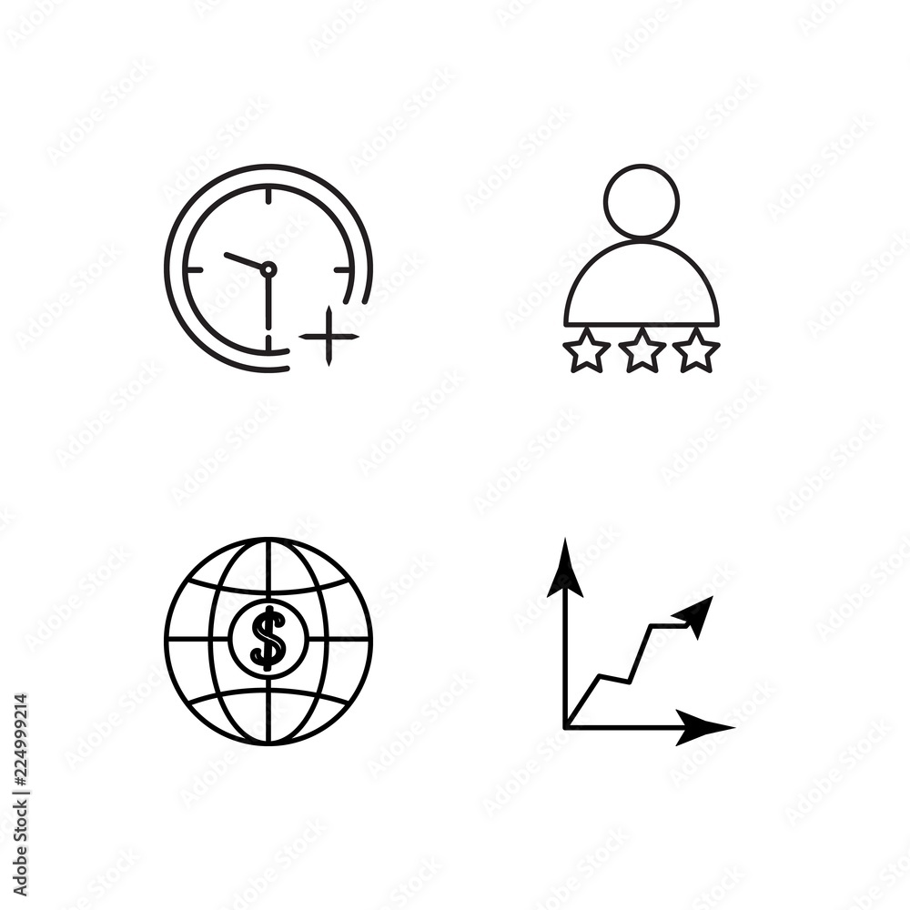 business simple outlined icons set business simple outlined icons set