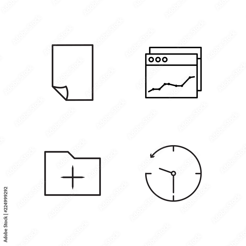 business simple outlined icons set business simple outlined icons set