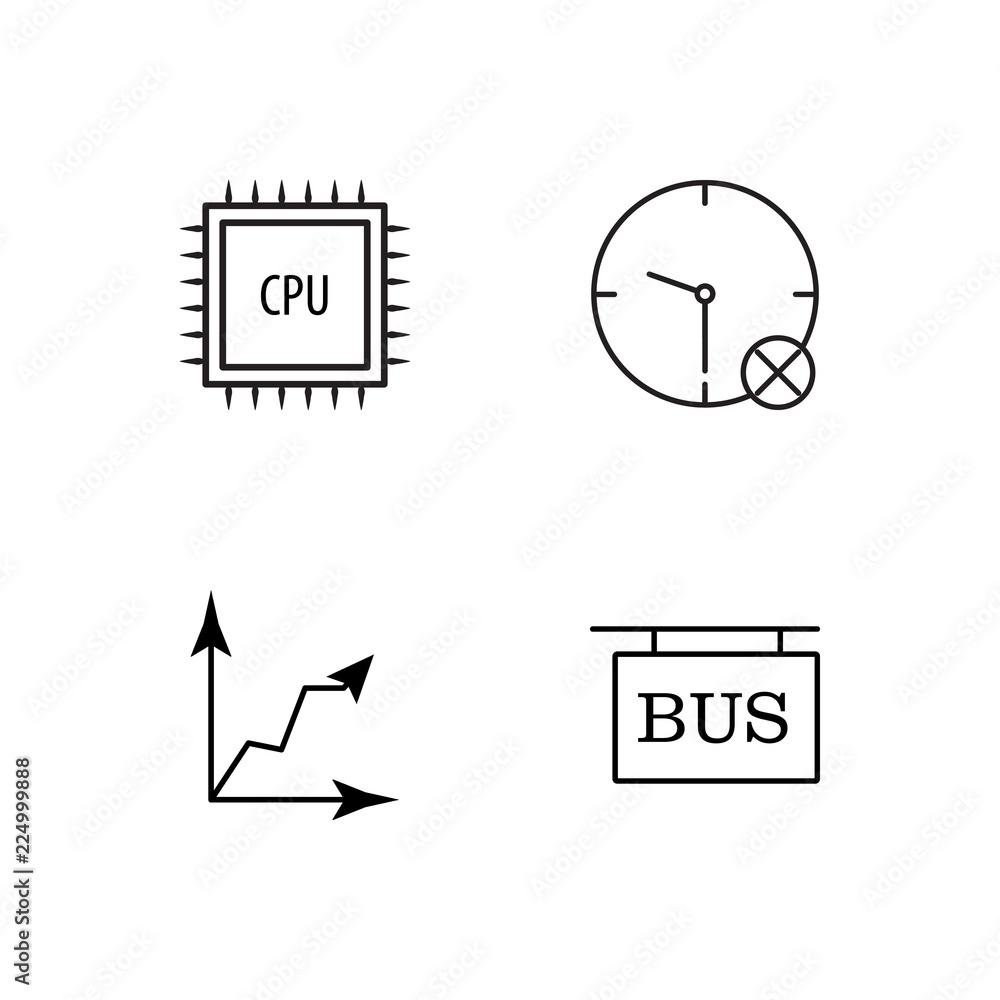business simple outlined icons set business simple outlined icons set