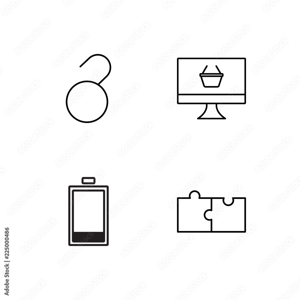 business simple outlined icons set business simple outlined icons set