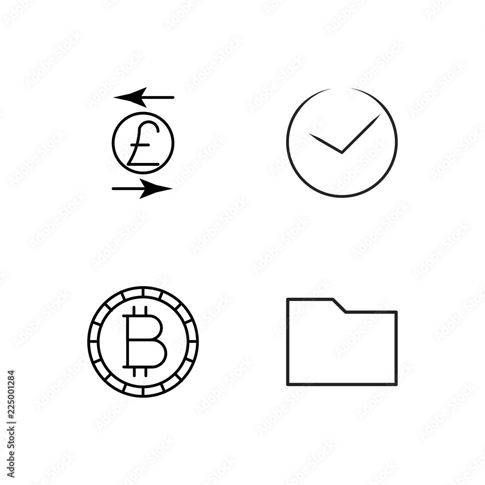 business simple outlined icons set business simple outlined icons set