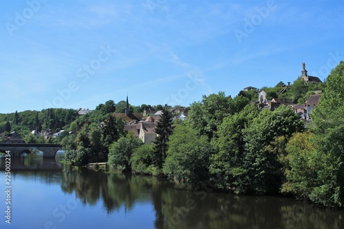 River Creuse in Argenton sur Creuse called the Venice of Berry  Berry region - Indre  France