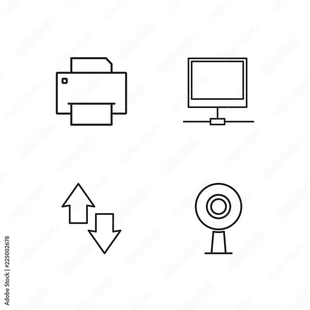 business simple outlined icons set business simple outlined icons set