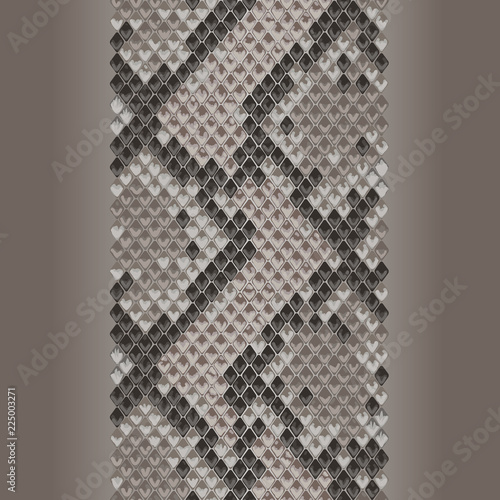Snake Skin Stripe Animal Beige Seamless Pattern