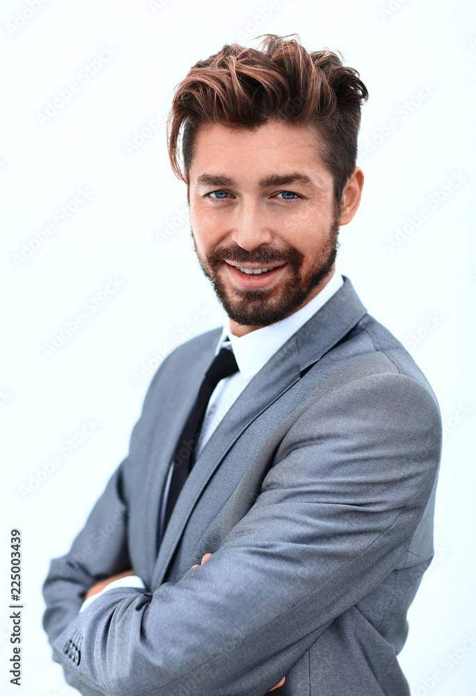 Portrait of a handsome man smiling, isolated on white Portrait of a handsome man smiling, isolated on white