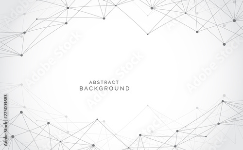 Modern abstract network science connection technology internet and graphic design. on hi tech future gray background network. for template,web design wallpaper,poster,presentation.Vector illustration