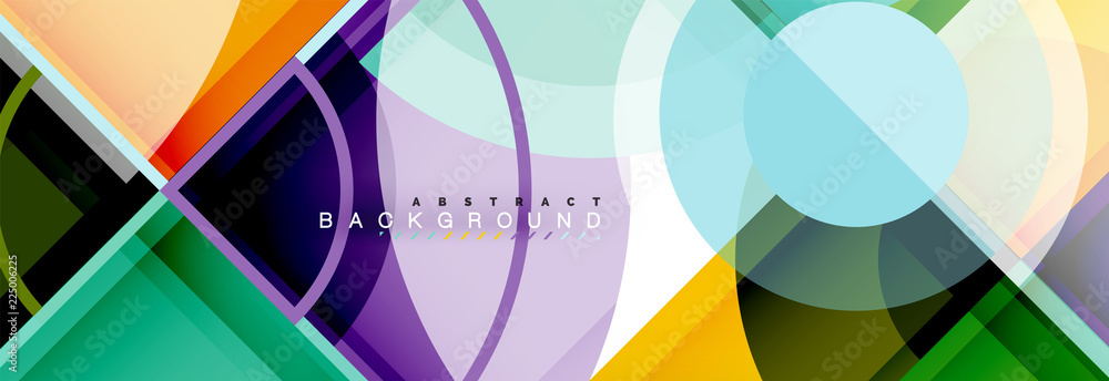 Obraz premium Abstract background bright circles geometric design