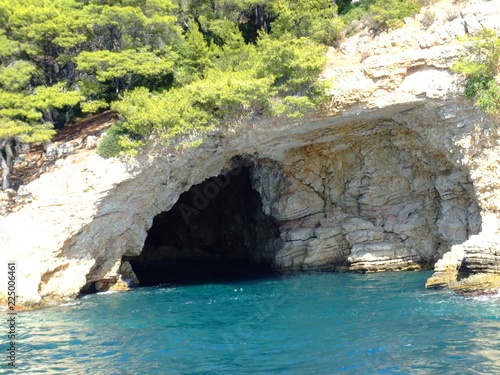 cave rocks in sea