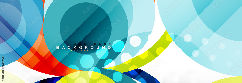 Fototapeta premium Circle composition abstract background