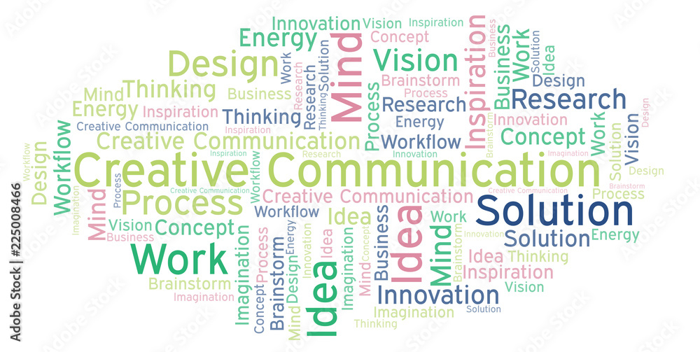 Obraz premium Creative Communication word cloud, made with text only.
