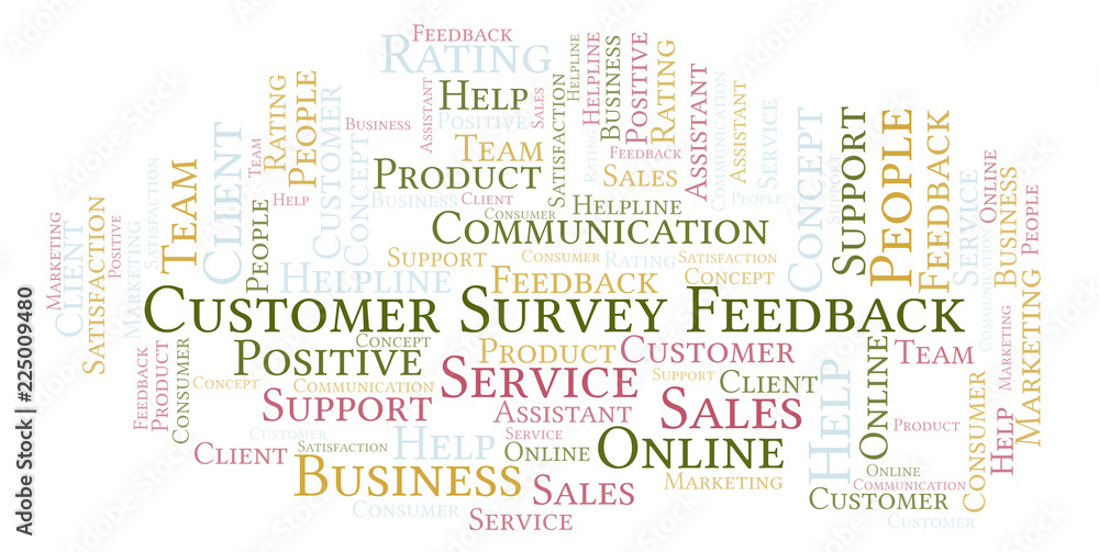 Fototapeta premium Customer Survey Feedback word cloud.