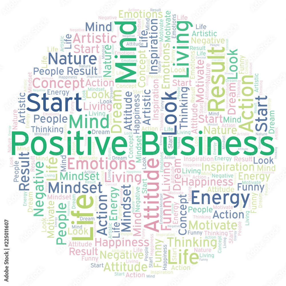 Positive Business word cloud, made with text only. Positive Business word cloud, made with text only.