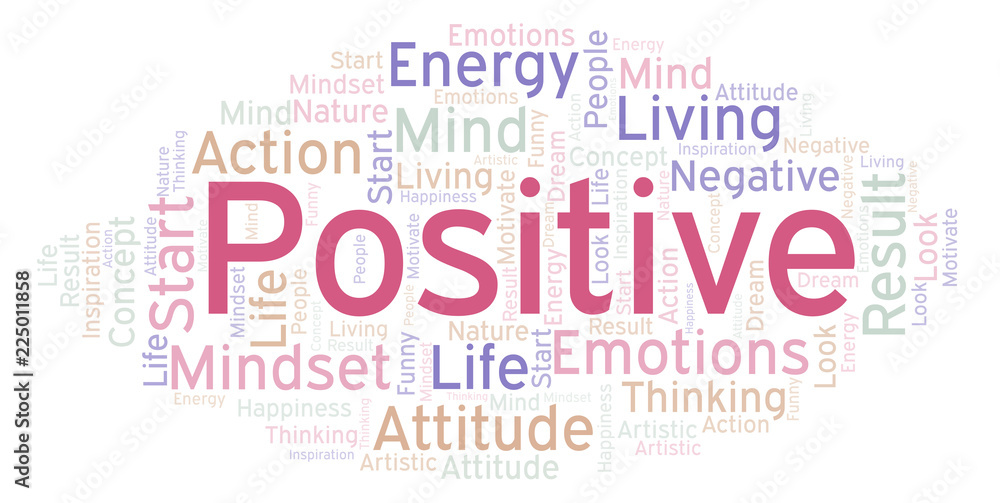 Positive word cloud, made with text only. Positive word cloud, made with text only.