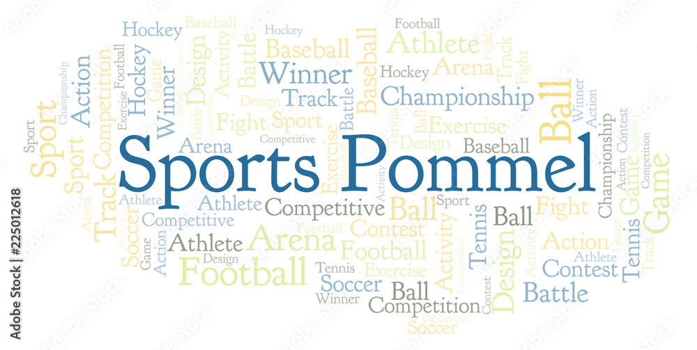 Sports Pommel word cloud.
