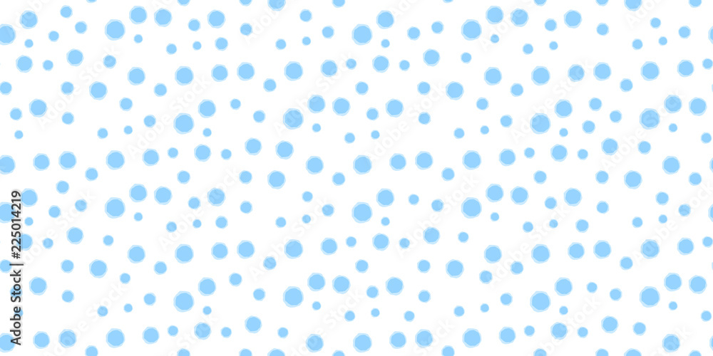Blue snowflakes, seamless vector background. Many small snowflakes of different sizes