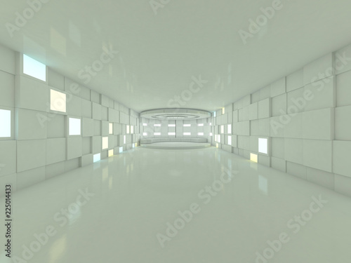 Abstract modern architecture background. 3D rendering