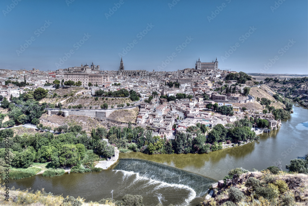 Scenic view of the old city of Toledo in Spain