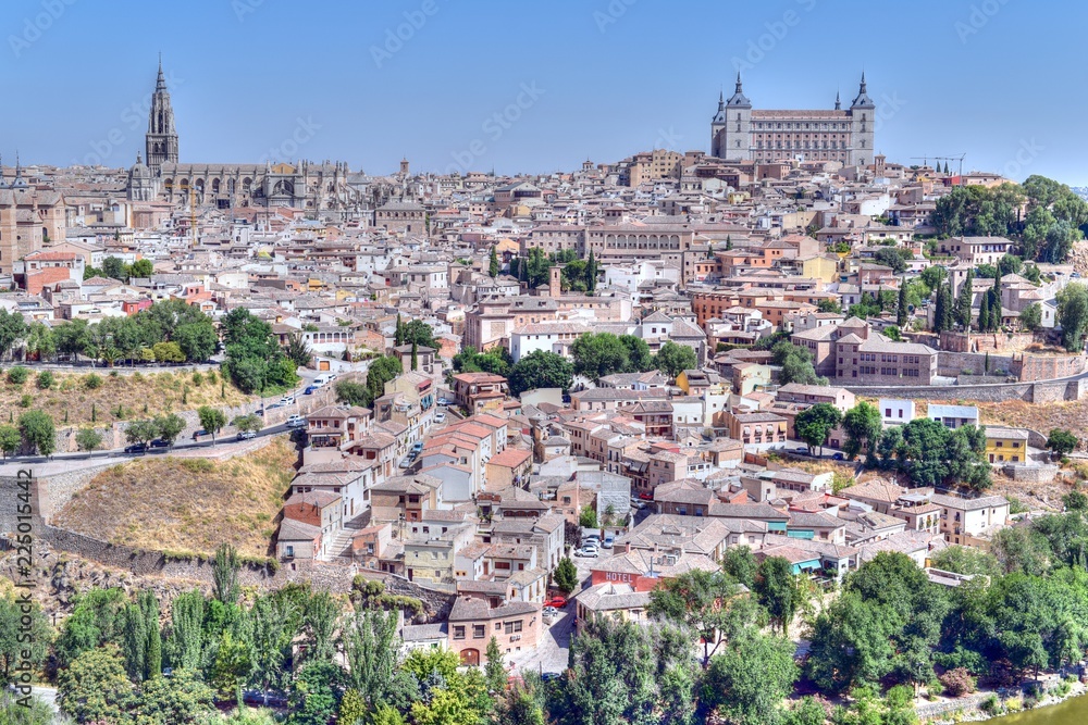 Scenic view of the old city of Toledo in Spain