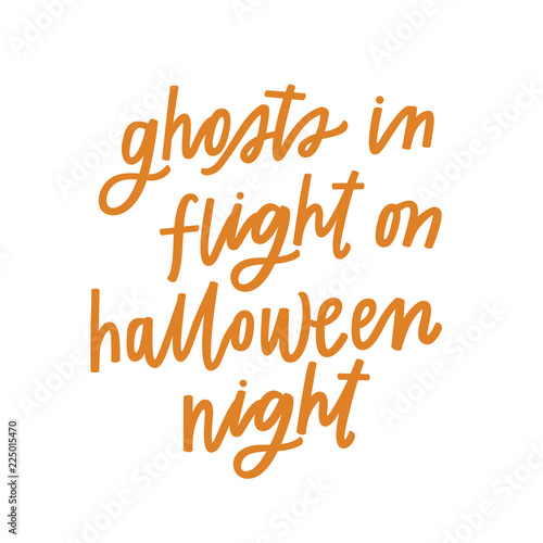 Ghosts in flight on Halloween night