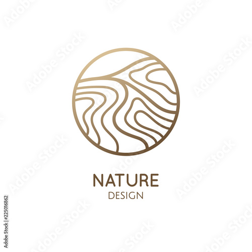Simple logo pattern structure of water
