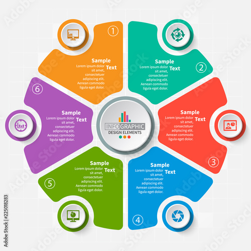 Abstract 3D Paper Infographics. Business template .Vector illustration