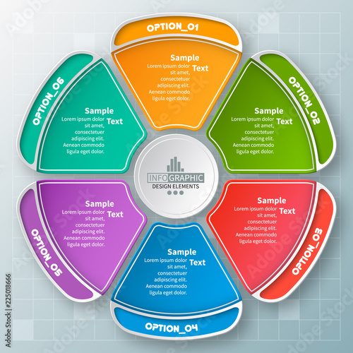 Abstract 3D Paper Infographics. Business template .Vector illustration