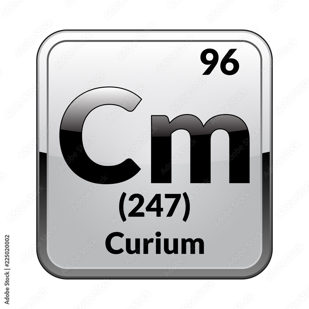 The periodic table element Curium. Vector illustration The periodic table element Curium. Vector illustration