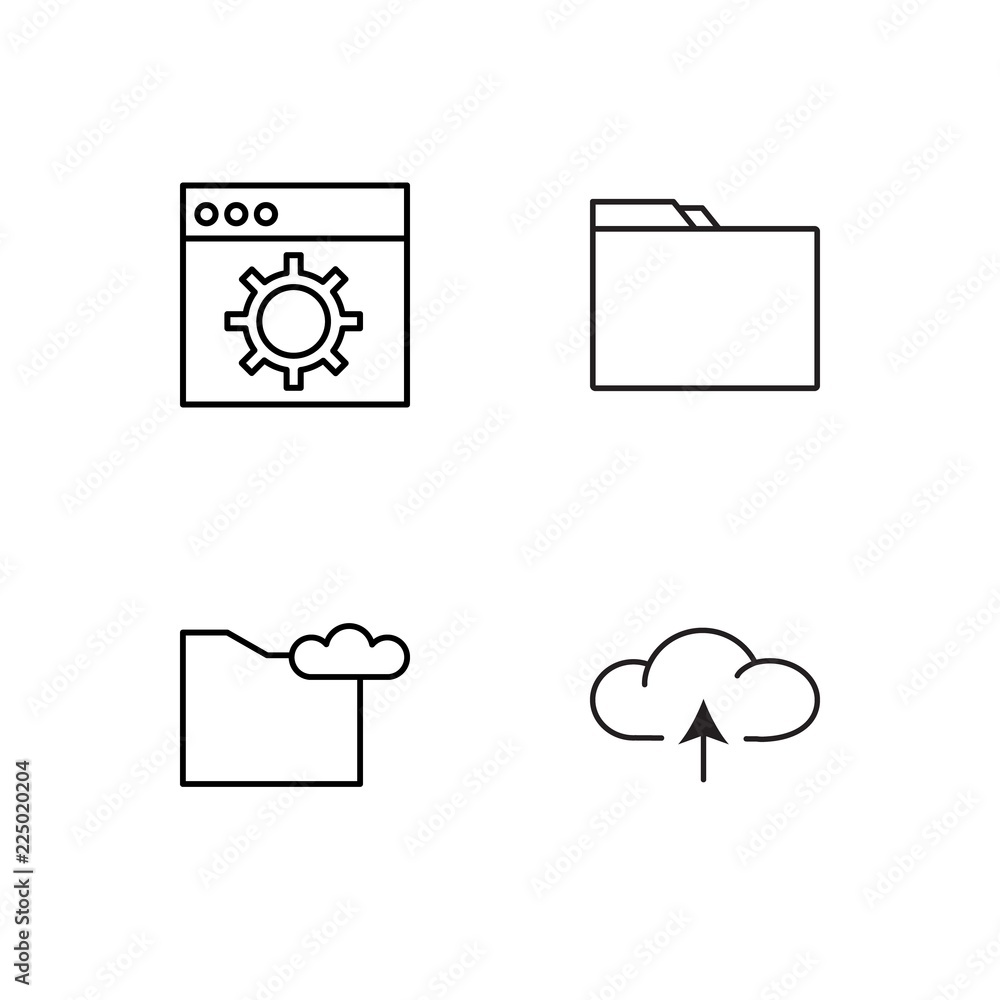 business simple outlined icons set business simple outlined icons set