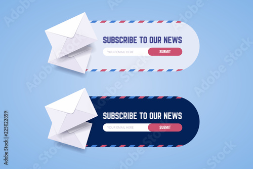 Subscribe to newsletter form for web and mobile applications in 