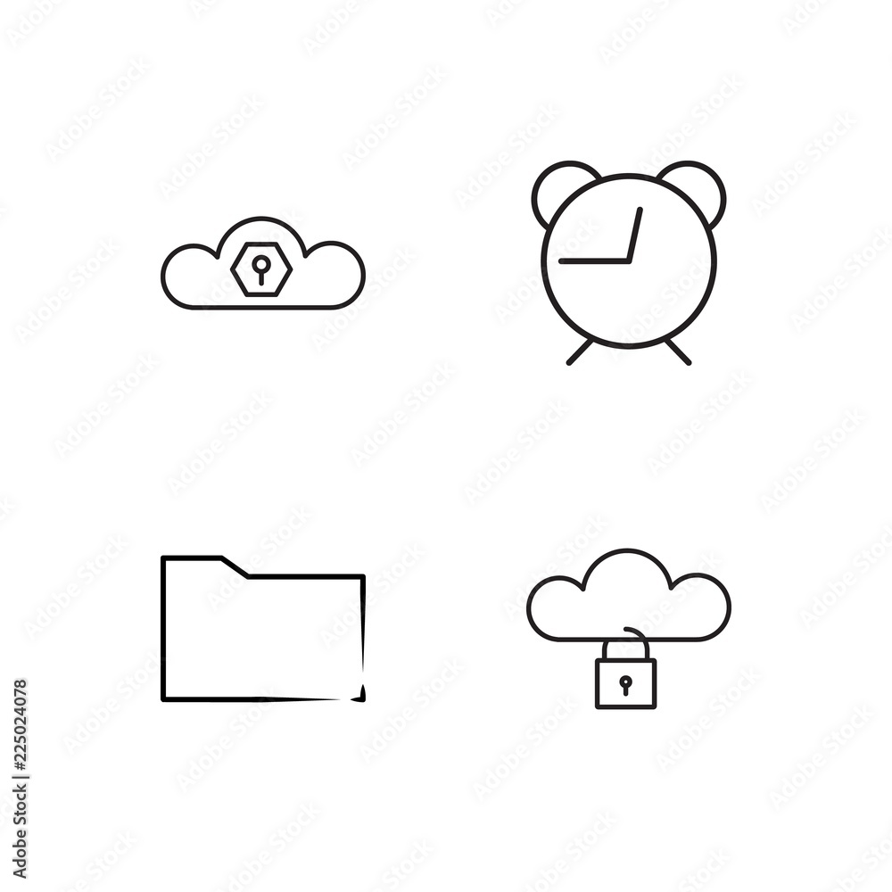 business simple outlined icons set business simple outlined icons set