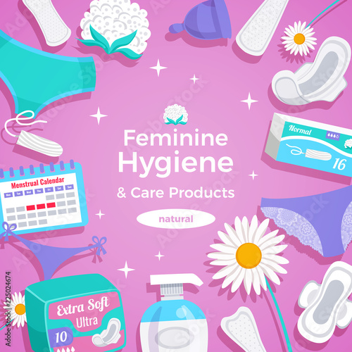 Feminine Hygiene Flat Frame