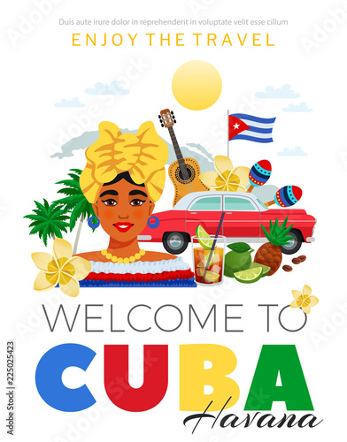 Cuba And Havana Travel Poster