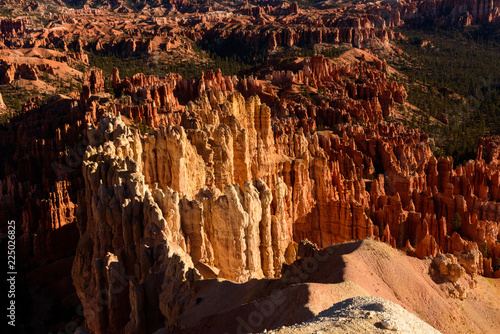 Close up Rock Hoodoos during sunrise, Valley view in the morning at Bryce Canyon National Park, Utah, USA