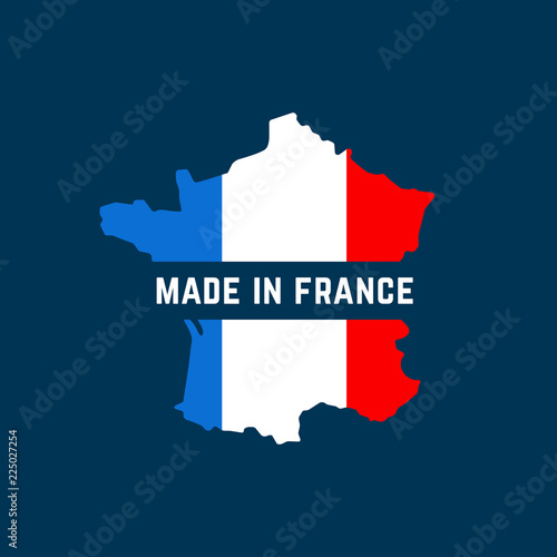 made in france map colorful logo