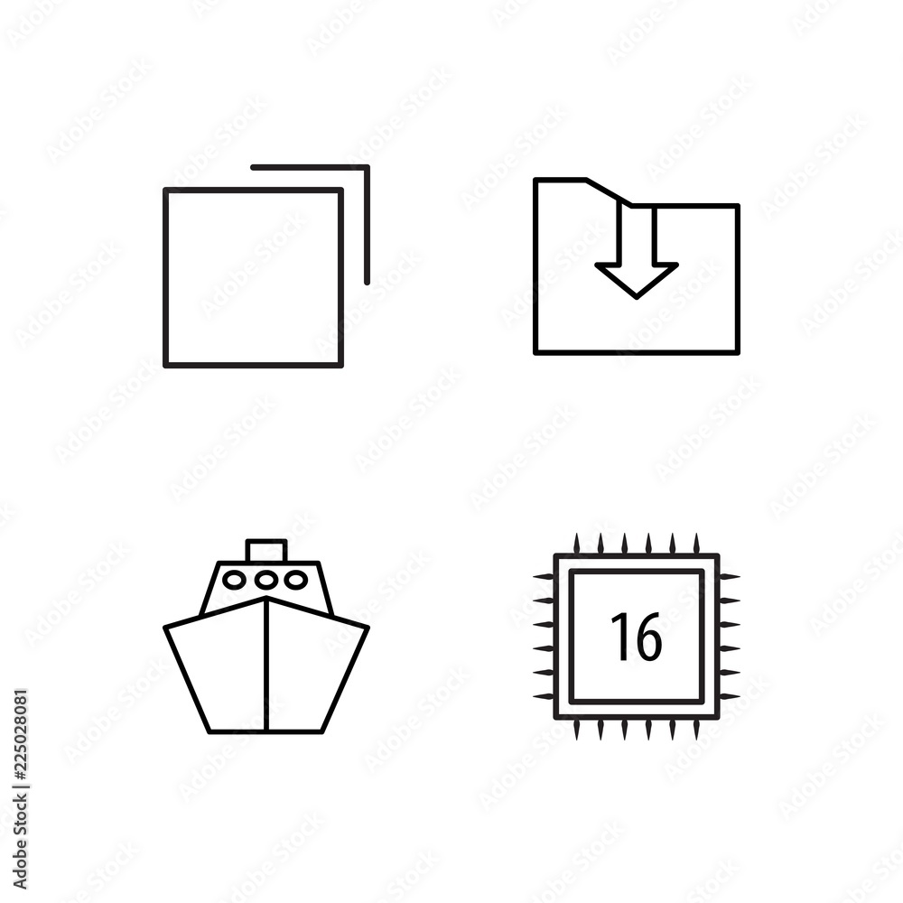 business simple outlined icons set business simple outlined icons set