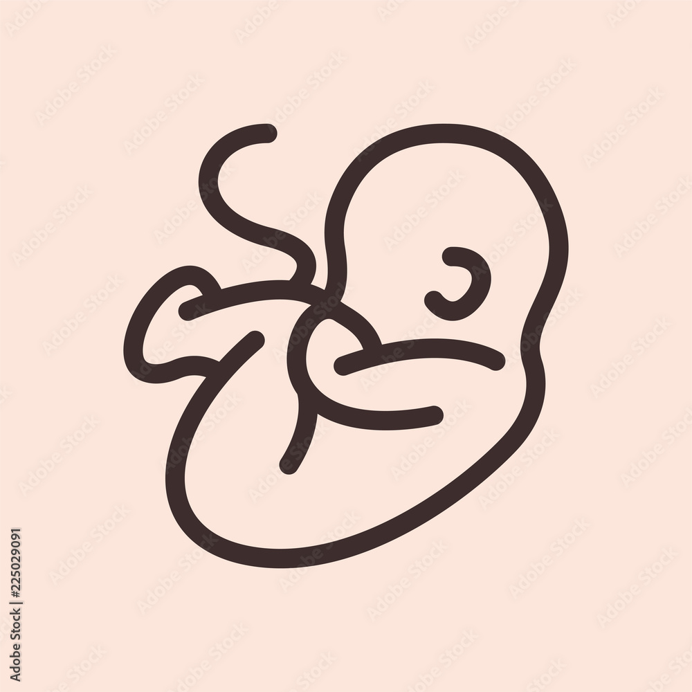 Embryo Child Kid Pregnant Minimalistic Flat Line Circle Solid Stroke Icon Pictogram Symbol Embryo Child Kid Pregnant Minimalistic Flat Line Circle Solid Stroke Icon Pictogram Symbol