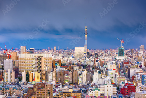 Tokyo, Japan city skyline over Asakusa