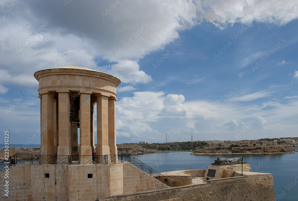 The Siege Bell War Memorial at Valletta Harbour in Malta
