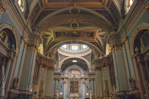 Interior of the Church of St Francis of Assisi in Valletta  Malta